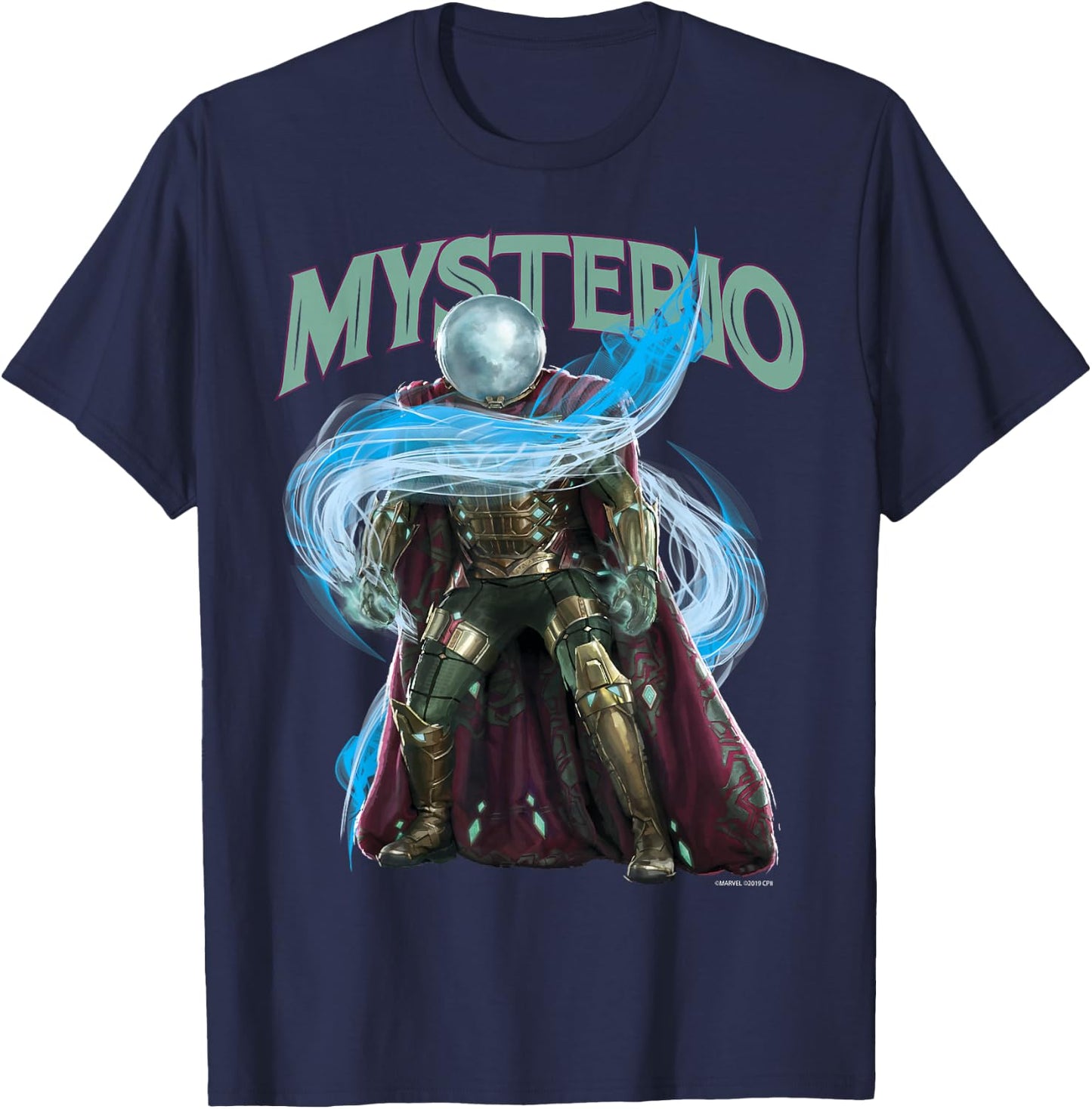 Marvel Spider-Man Far from Home Mysterio Stance T-Shirt - T-Shirt | Navy
