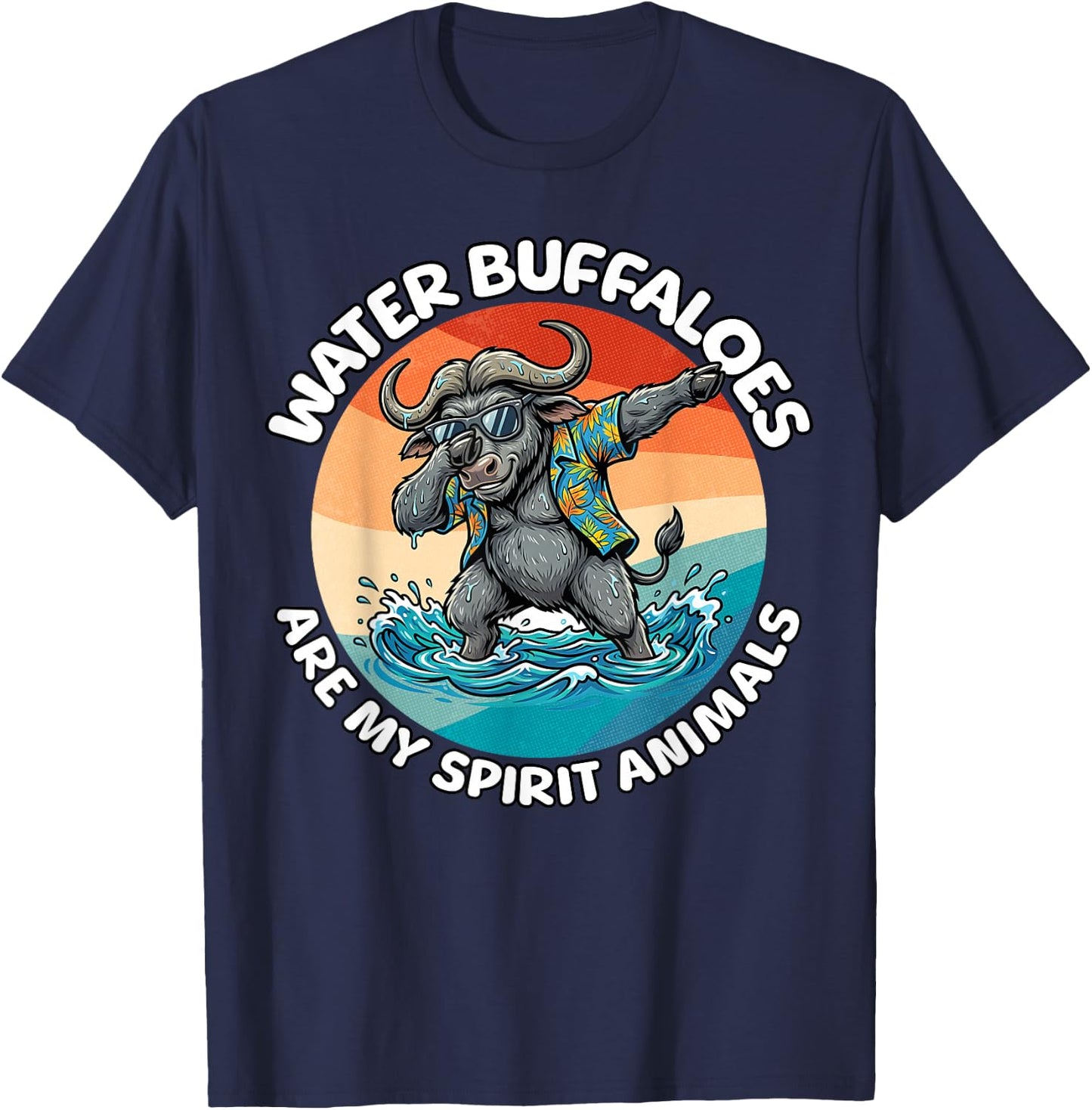 Spirit Animal Water Buffalo T-Shirt - T-Shirt | Navy