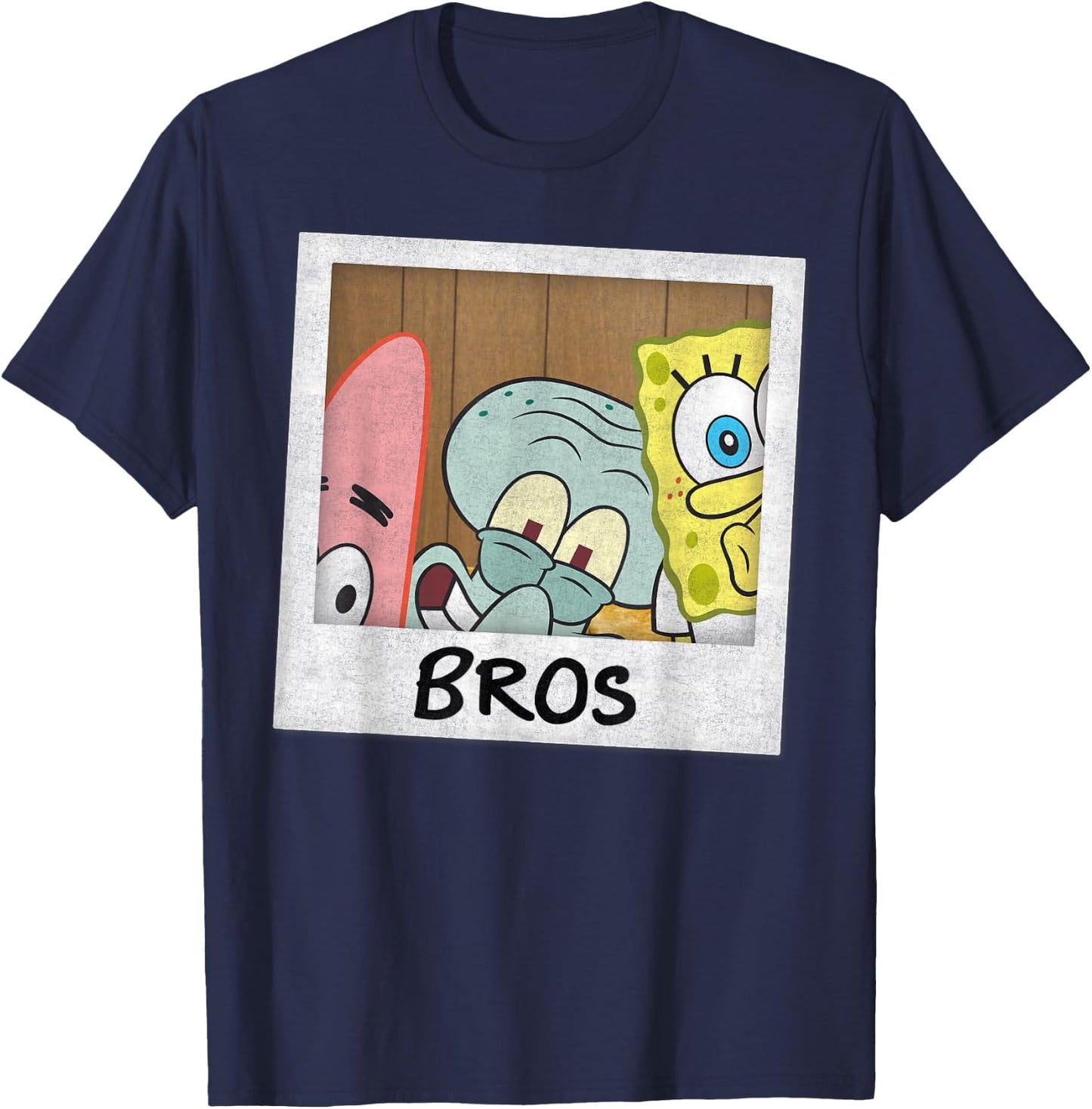Nickelodeon Classic Nickelodeon Spongebob Squarepants BROS T Shirt, Black, Small US T-Shirt - T-Shirt | Navy