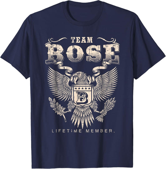 Team Bose Family Name Lifetime Member T-Shirt - T-Shirt | Navy