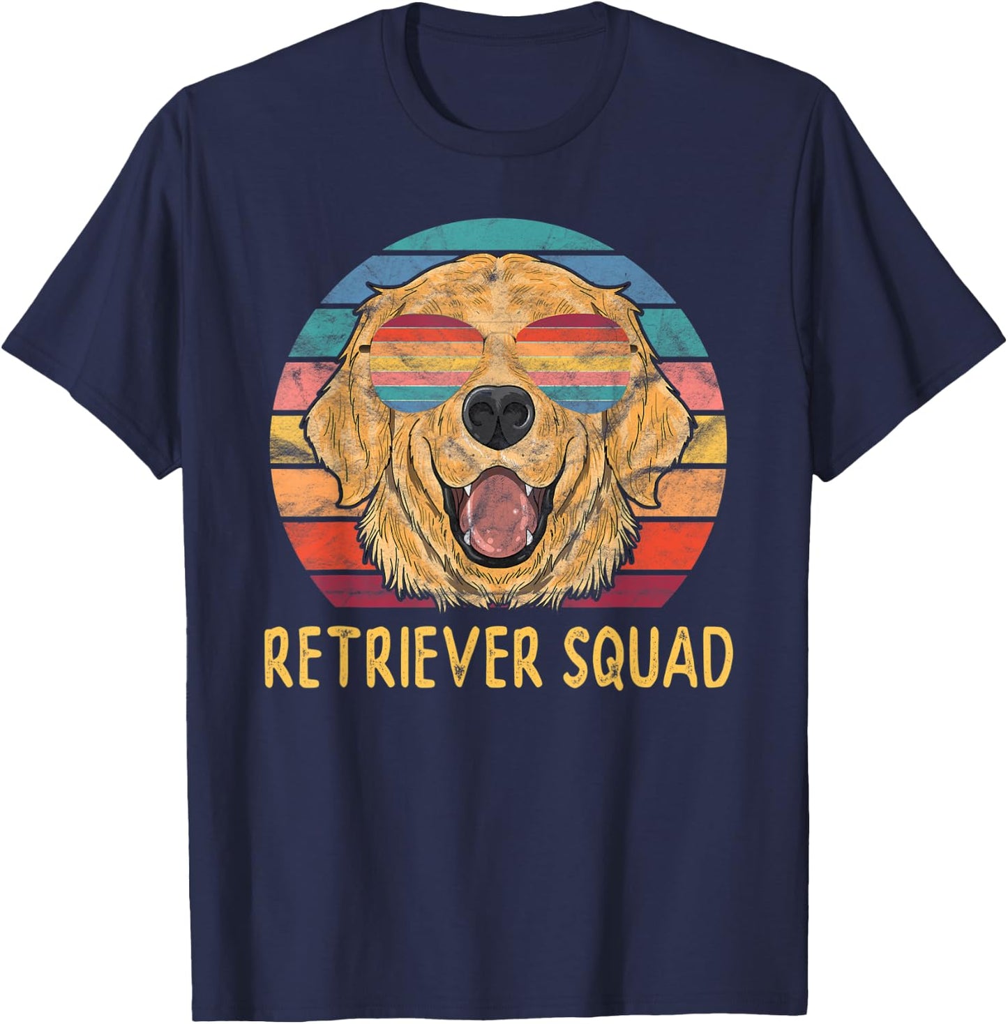 Golden Retriever Dog Squad Retriever Squad Gifts Men Women T-Shirt - T-Shirt | Navy