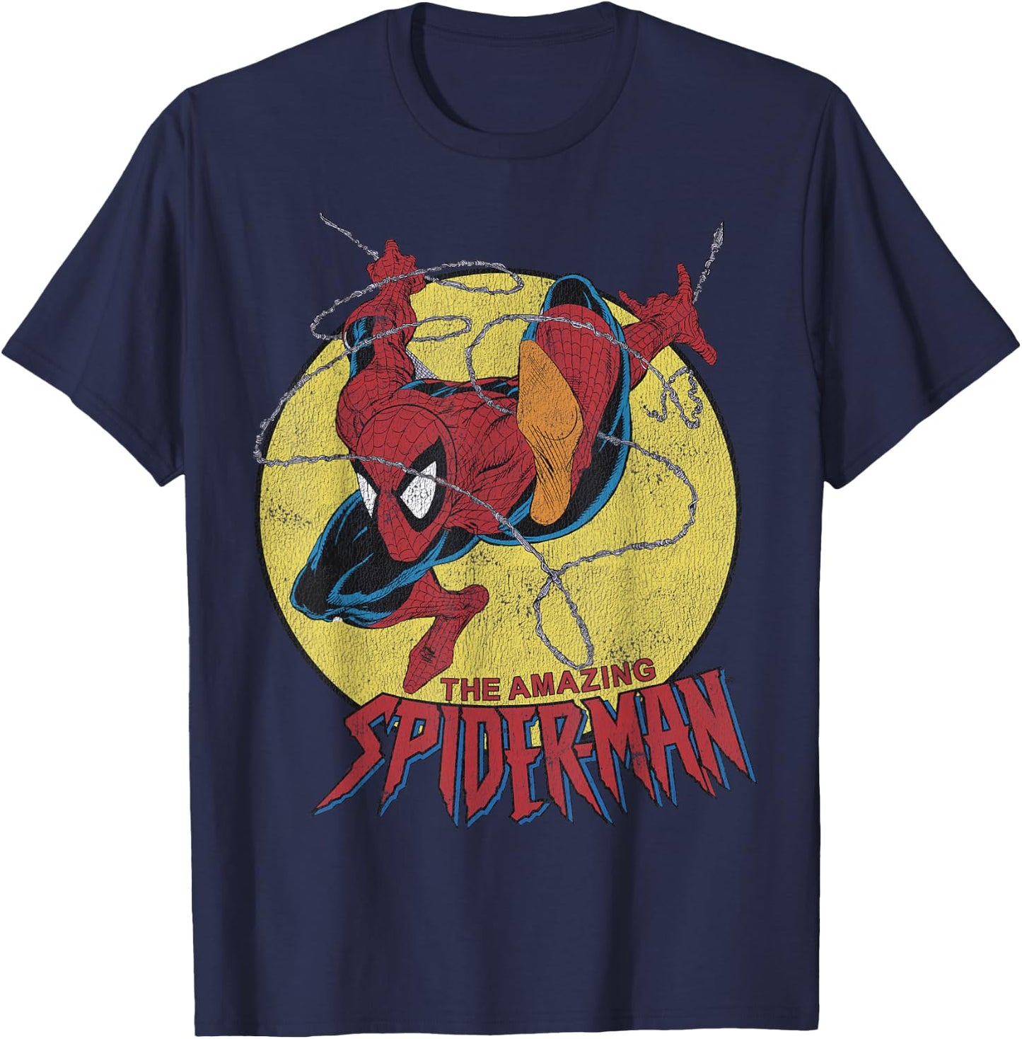 Marvel The Amazing Spider-Man Vintage Jump Logo T-Shirt - T-Shirt | Navy