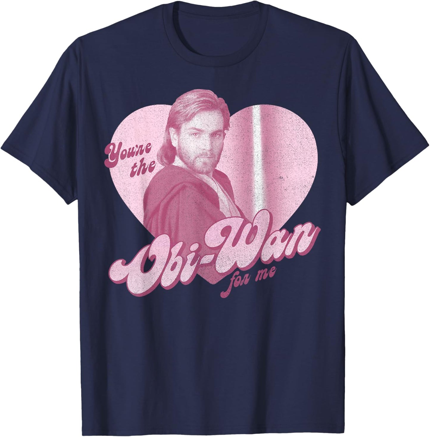 Star Wars Obi-Wan For Me Heart Portrait T-Shirt - T-Shirt | Navy