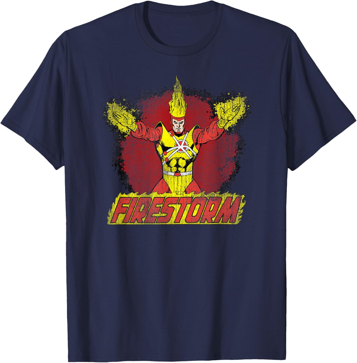 Justice League Firestorm Ring of Fire T-Shirt - T-Shirt | Navy