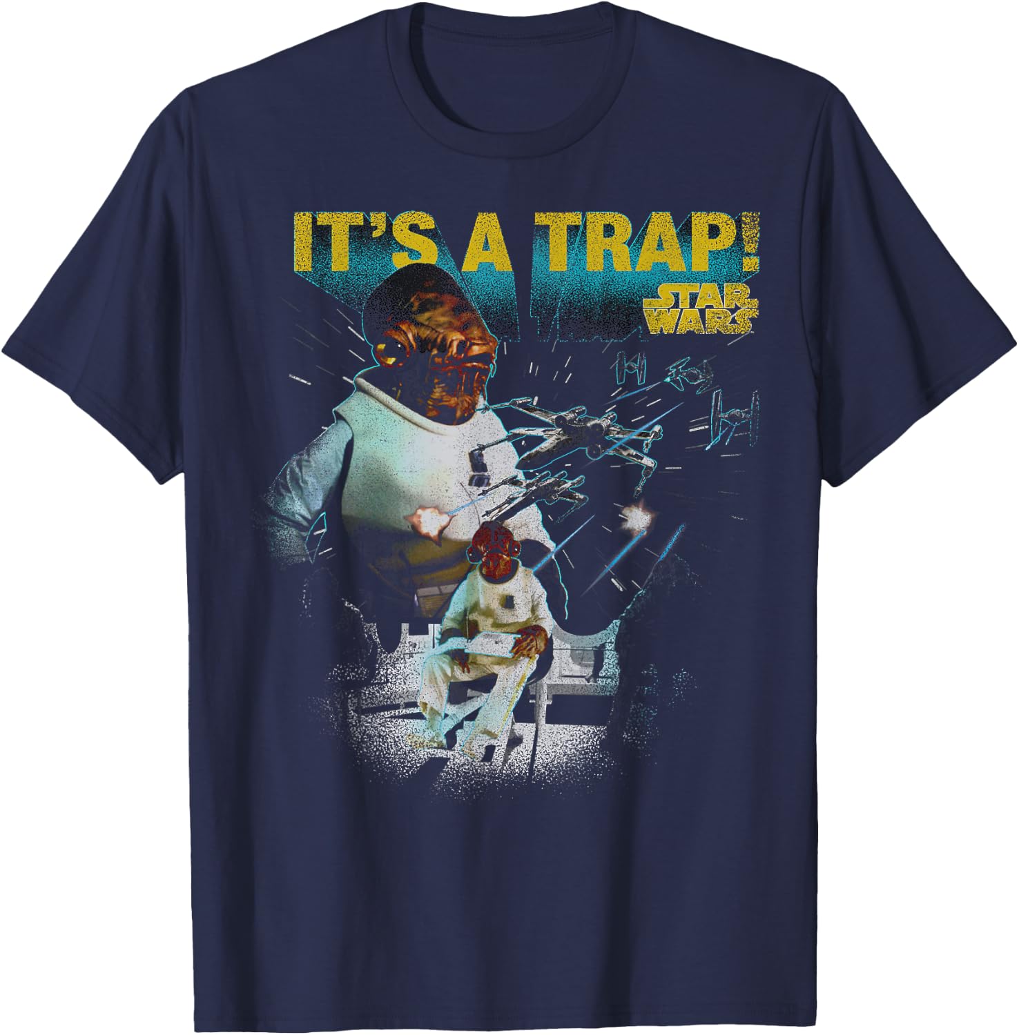 Star Wars Admiral Ackbar X-Wing It's A Trap T-Shirt - T-Shirt | Navy