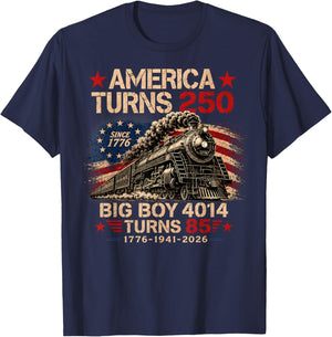Big Boy 4014 Train America Turns 250 Years Women T-Shirt - T-Shirt | Navy