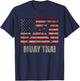 Muay Thai Kickboxing American Flag MMA Vintage T-Shirt - T-Shirt | Navy