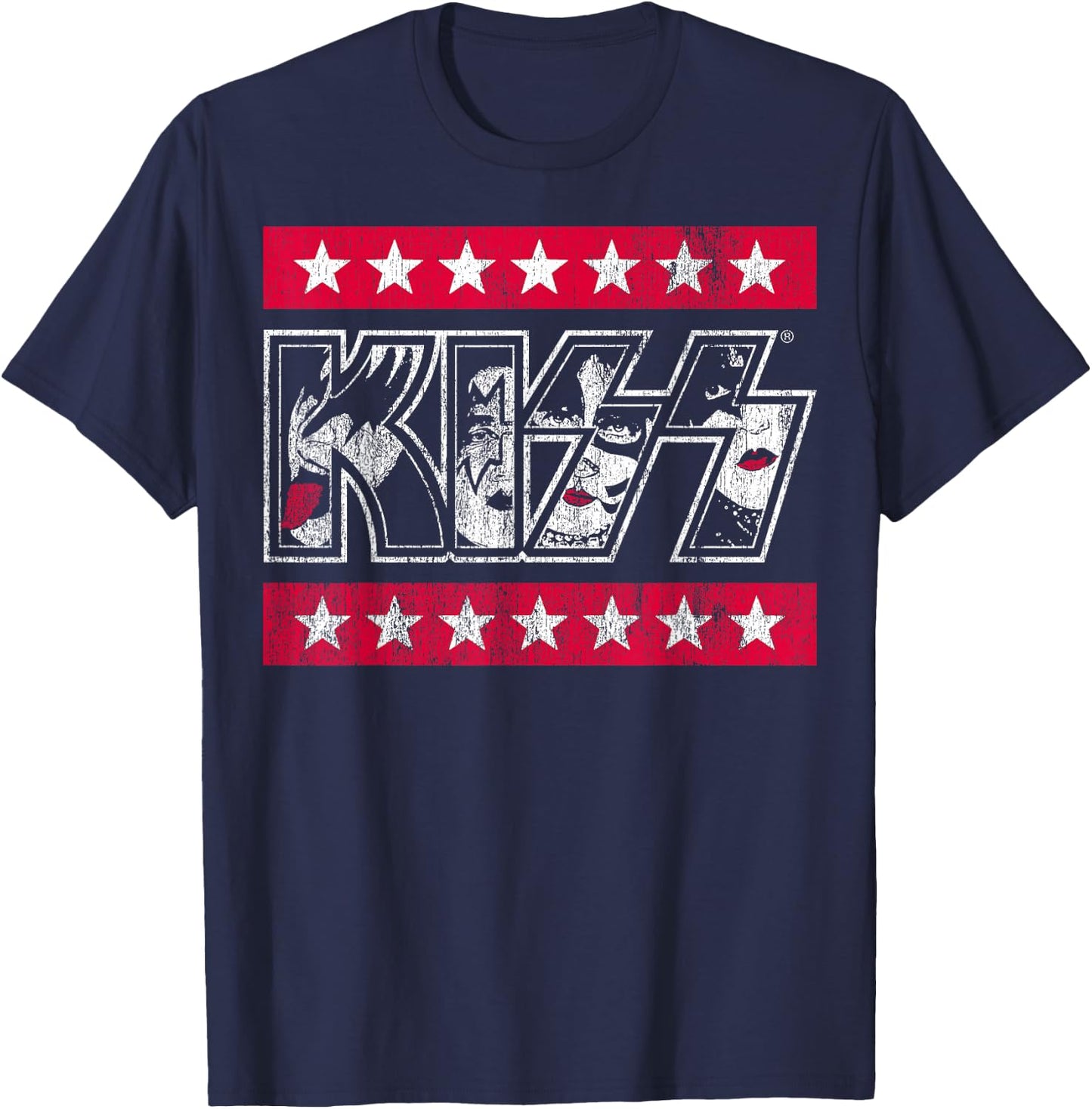 KISS - Rock 'n' Stars T-Shirt - T-Shirt | Navy