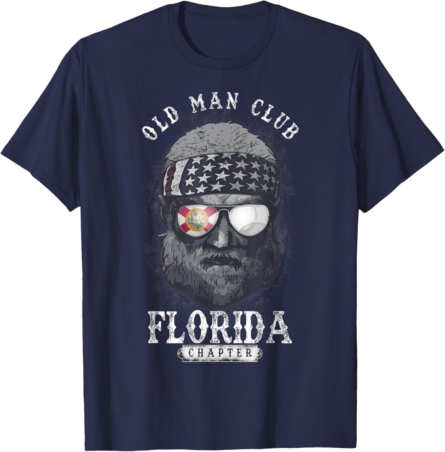 Old Man Club: Florida Chapter T-Shirt - T-Shirt | Navy