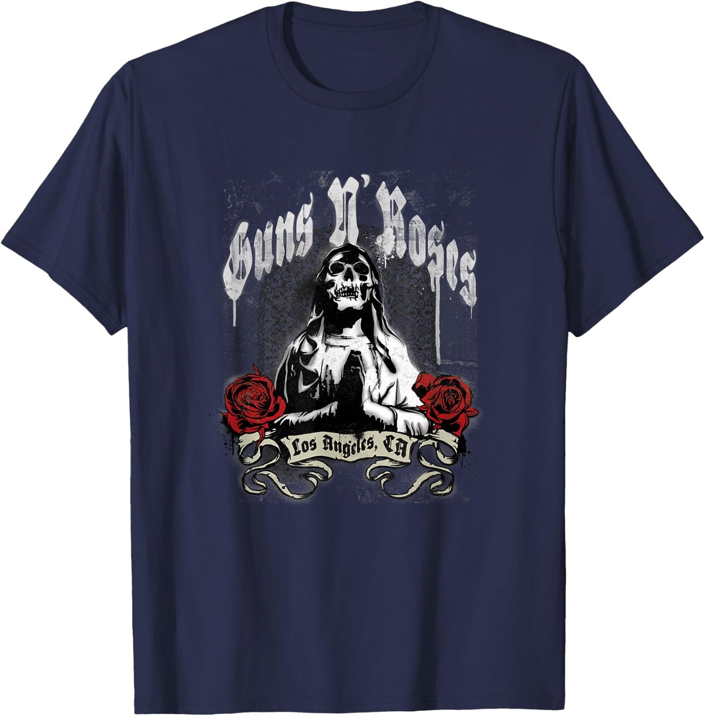 Guns N' Roses Official Death Praying T-Shirt - T-Shirt | Navy