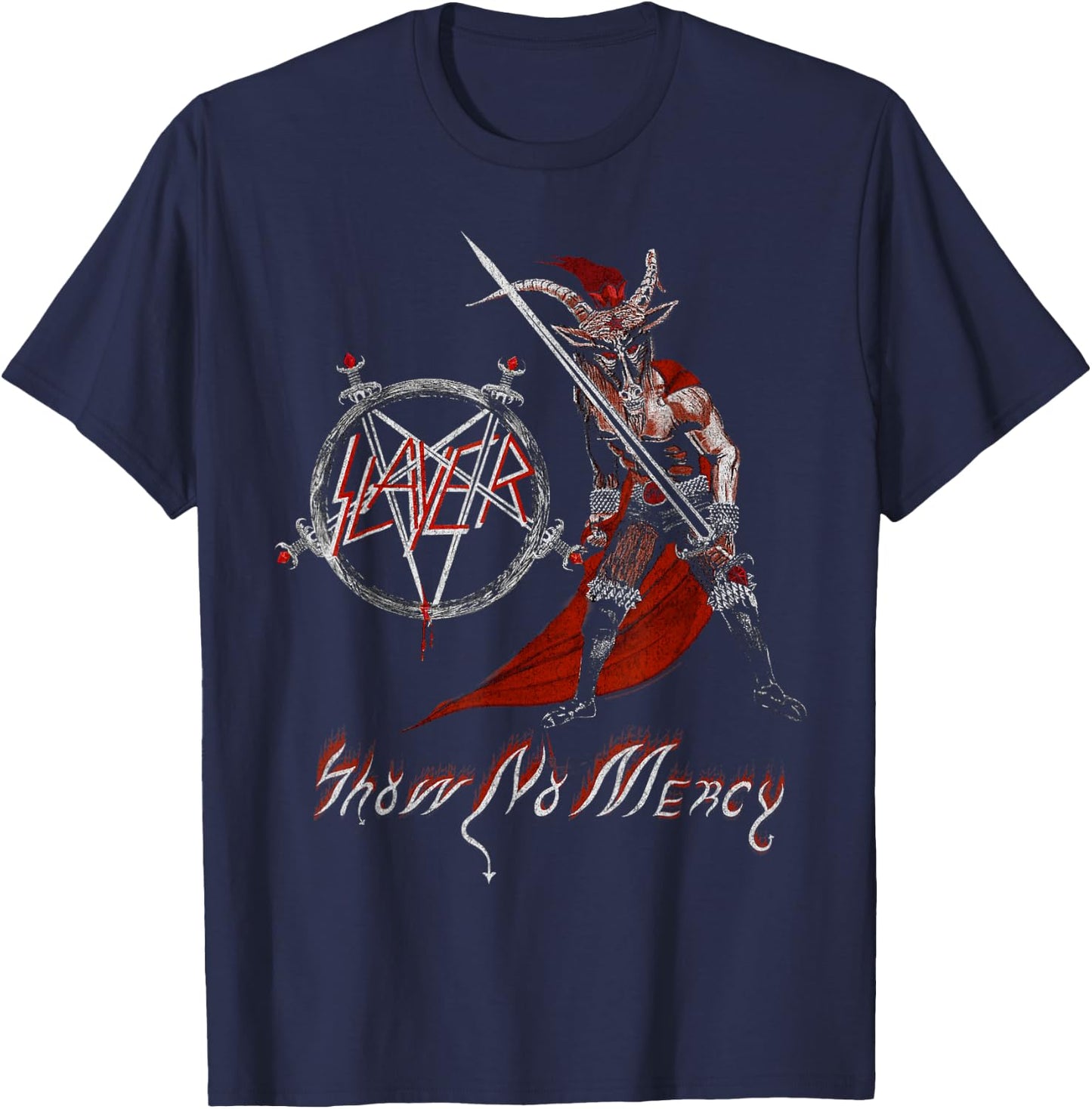 Slayer - Show No Mercy T-Shirt - T-Shirt | Navy