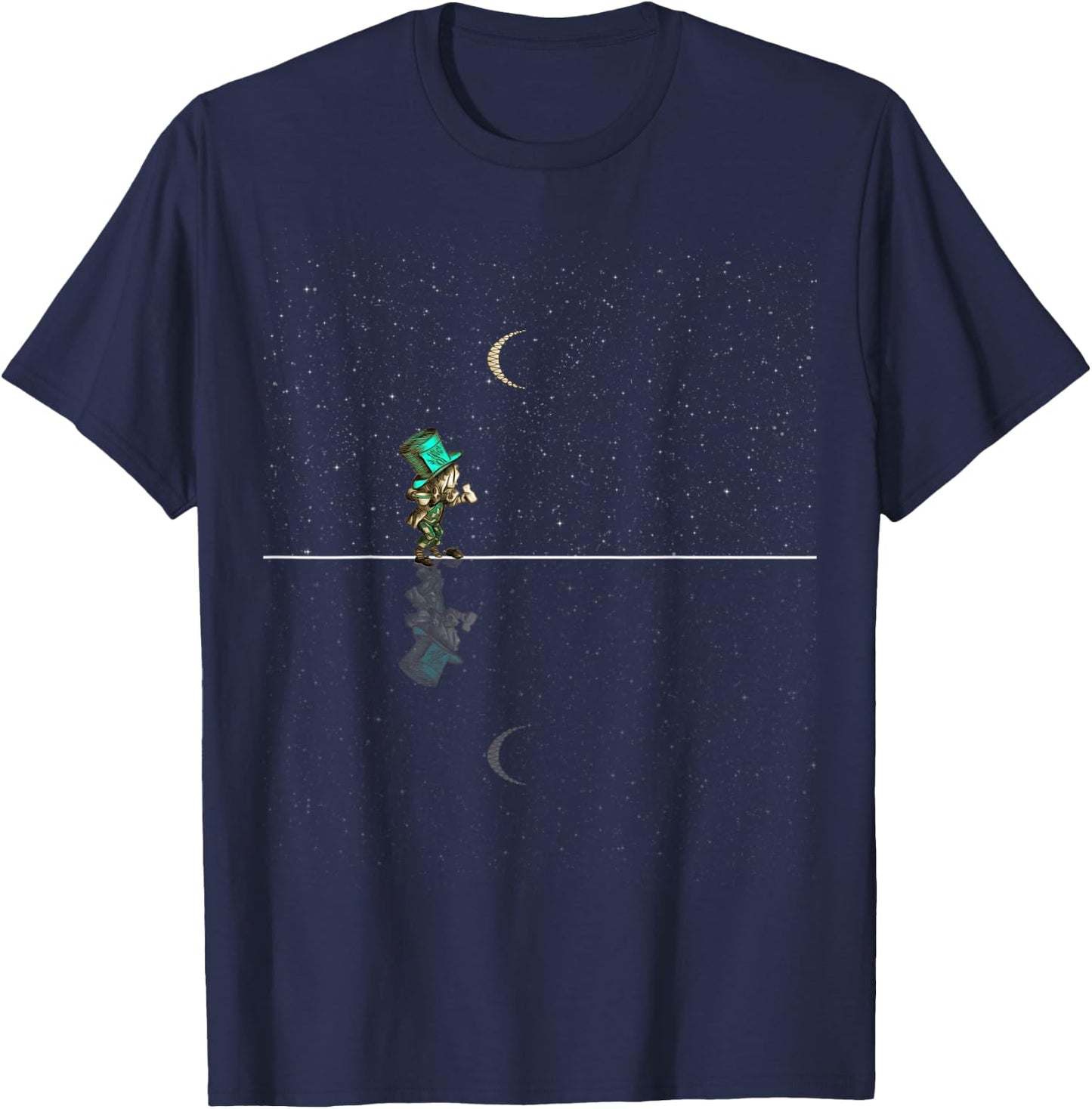 The Mad Hatter Starry Night - Alice In Wonderland T-Shirt - T-Shirt | Navy