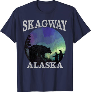 Skagway Alaska - Polar Bear Penguin Souvenir Gift T-Shirt - T-Shirt | Navy