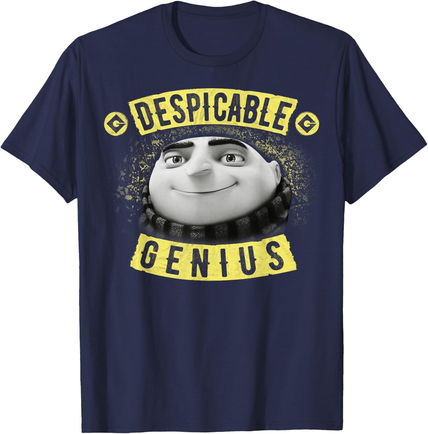 Despicable Me Minions Gru Is A Genius Graphic T-Shirt - T-Shirt | Navy