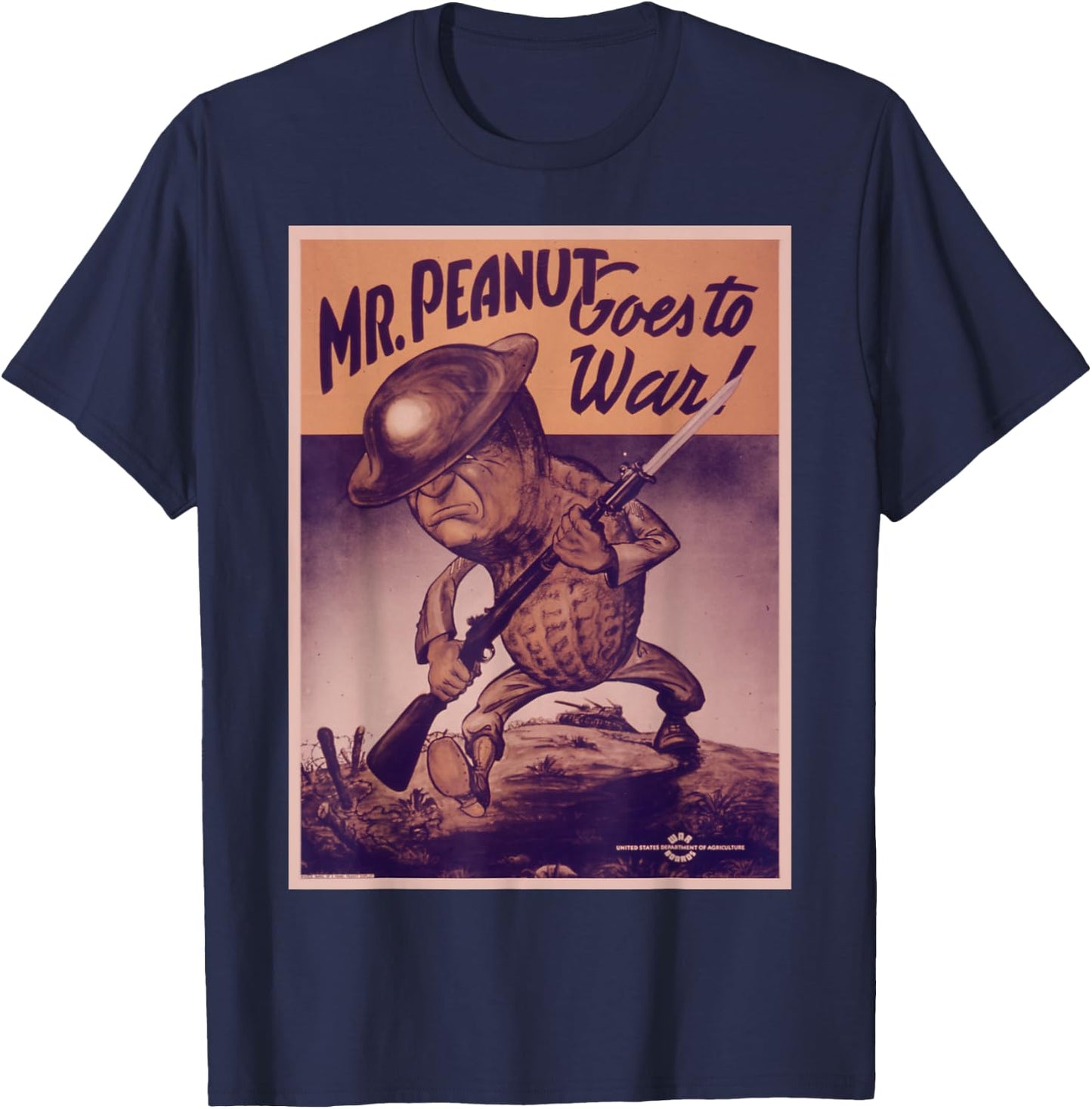 Vintage poster - Mr. Peanut Goes to War T-Shirt - T-Shirt | Navy
