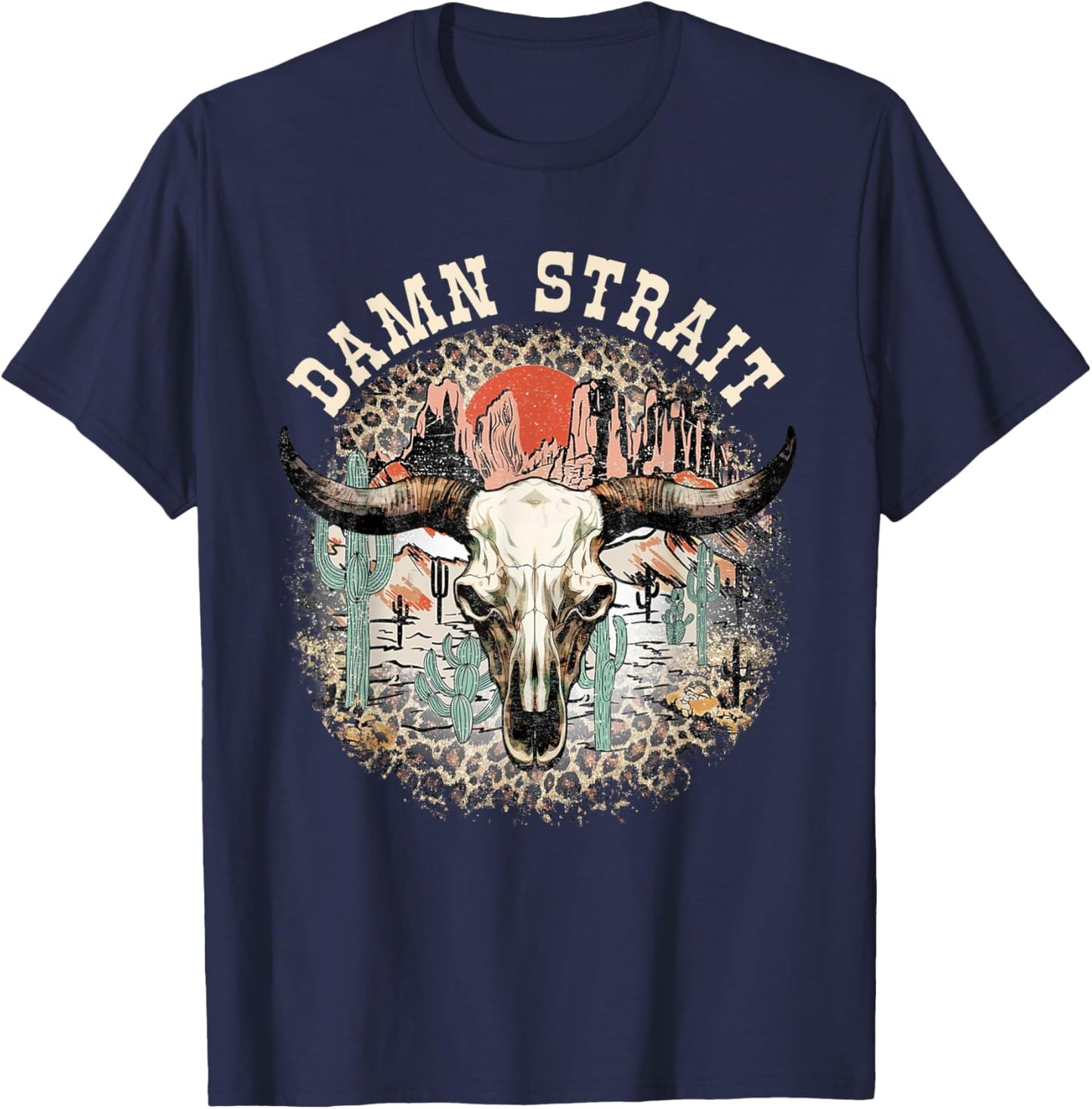 Retro Damn Strait Proud Name Animal Costume Women T-Shirt - T-Shirt | Navy