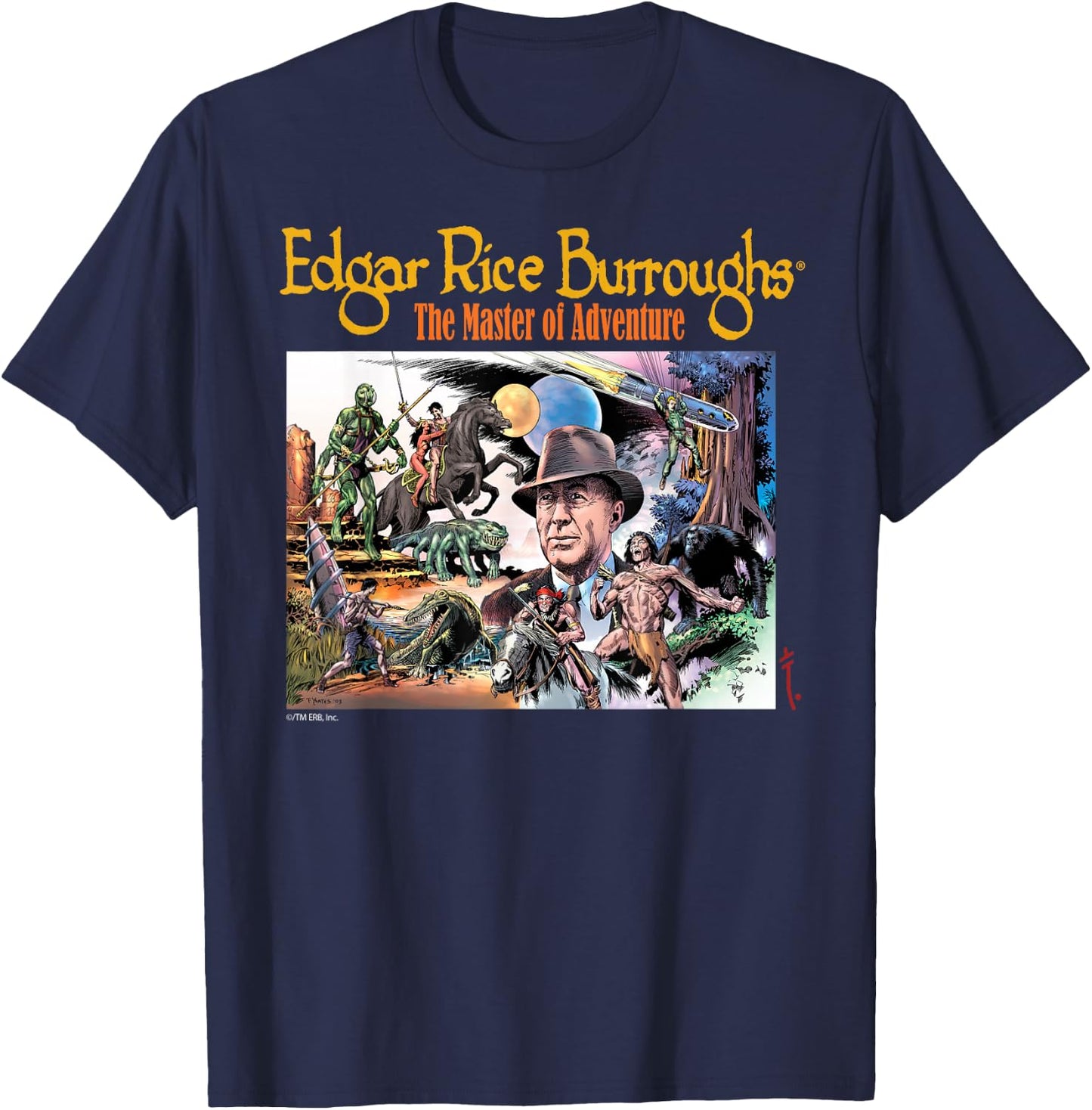 Edgar Rice Burroughs - Master of Adventure T-Shirt - T-Shirt | Navy