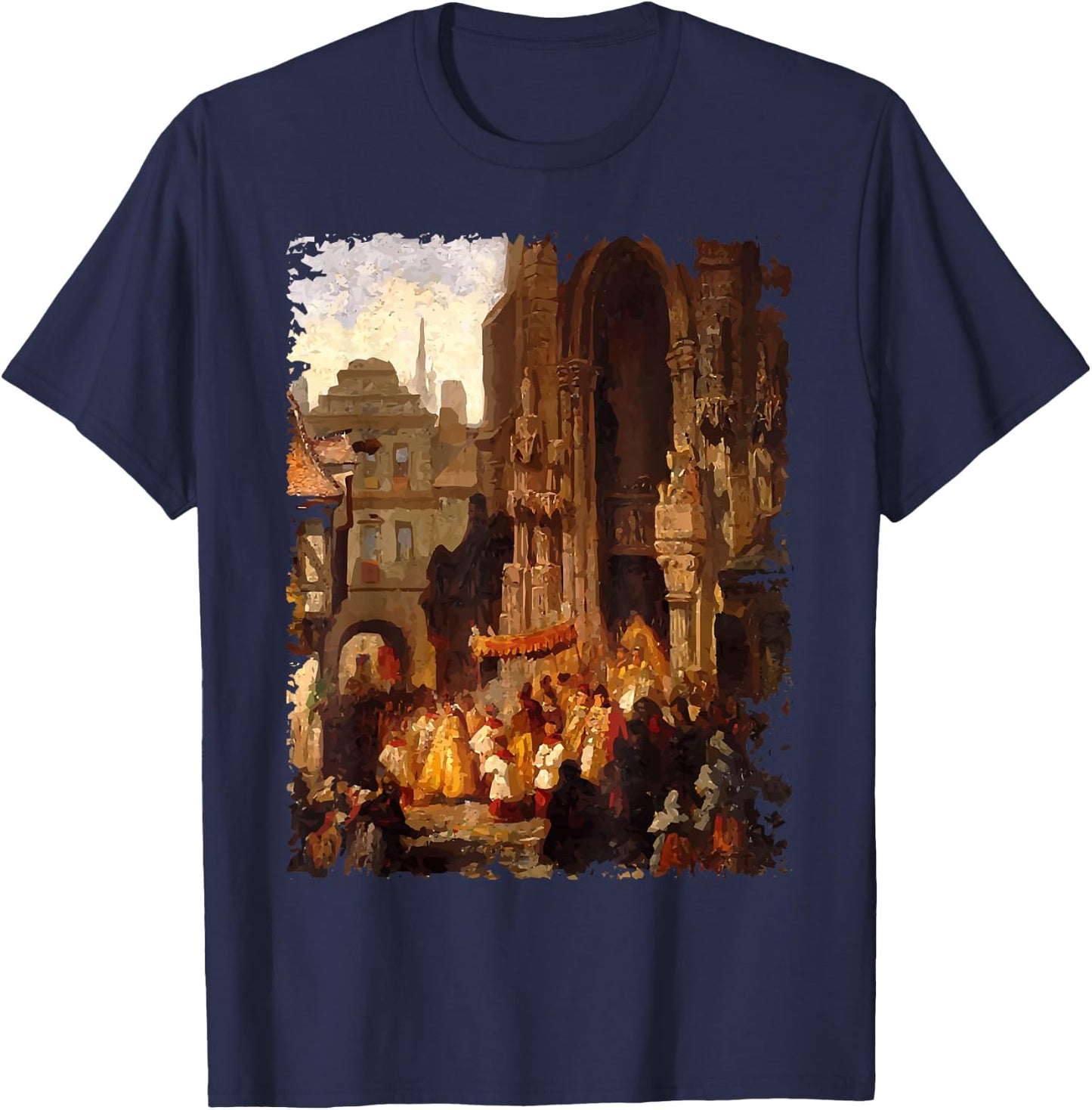 Corpus Christi Procession Catholic Feasts Gifts for Priests T-Shirt - T-Shirt | Navy