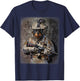 Rottweiler Dog as Army Commando in Full Tactical T-Shirt - T-Shirt | Navy