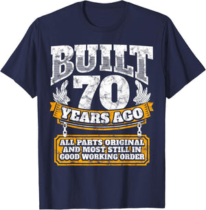 Built 70 Years Ago T-Shirt - T-Shirt | Navy