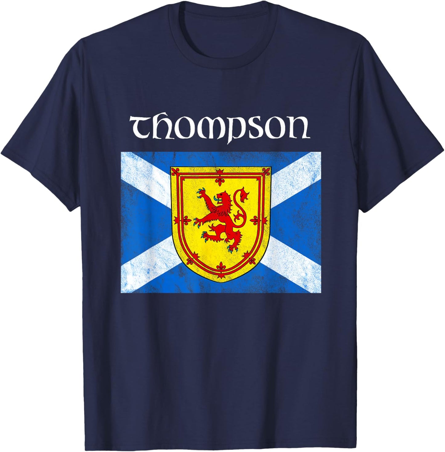 Thompson Scottish Clan Family Name Scotland Flag T-Shirt - T-Shirt | Navy