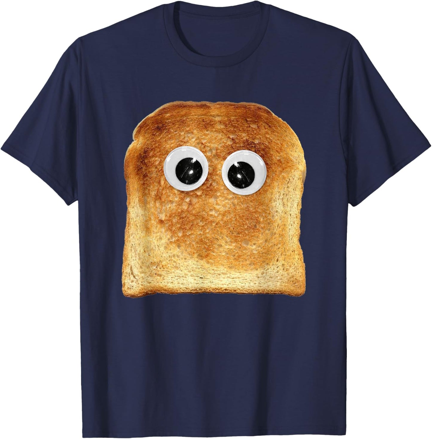 Googly Eye Toast Bread Eater Vegetarian Costume Funny Silly T-Shirt - T-Shirt | Navy