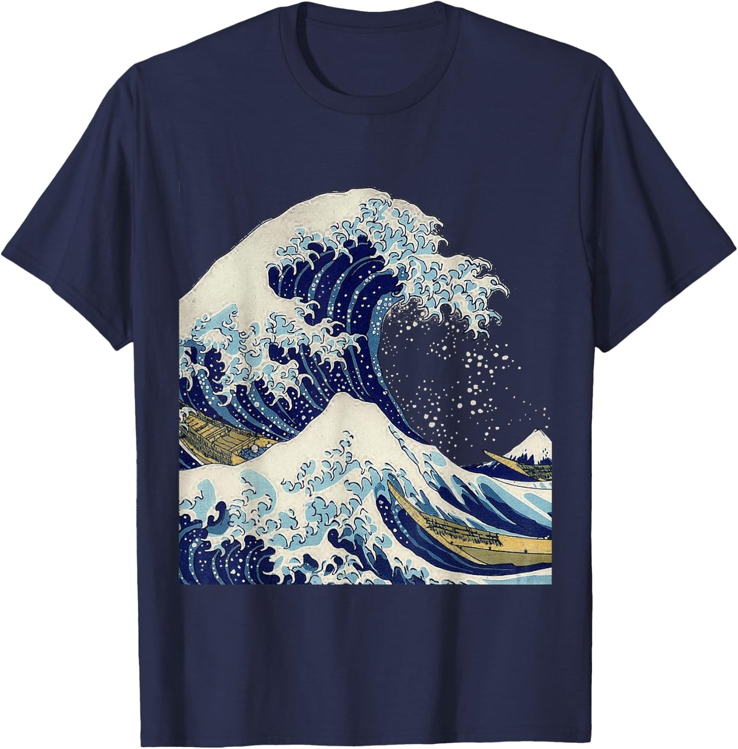 Kanagawa Hokusai Japanese Art The Great Wave Vintage Surfer T-Shirt - T-Shirt | Navy