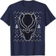 Marvel Black Panther Mask Ugly Christmas Sweater T-Shirt - T-Shirt | Navy