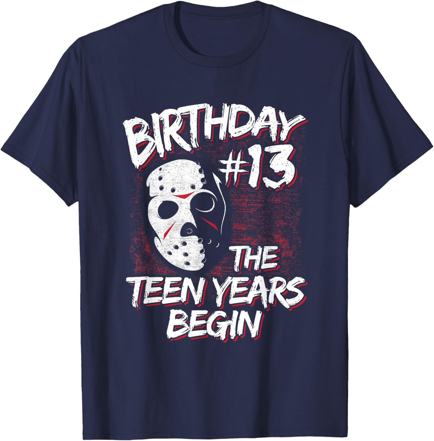 Birthday #13 The Teen Years Begin Celebration Boys & Girls T-Shirt - T-Shirt | Navy