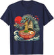 Kaiju Noodles Japanese Ramen Art Design T-Shirt - T-Shirt | Navy