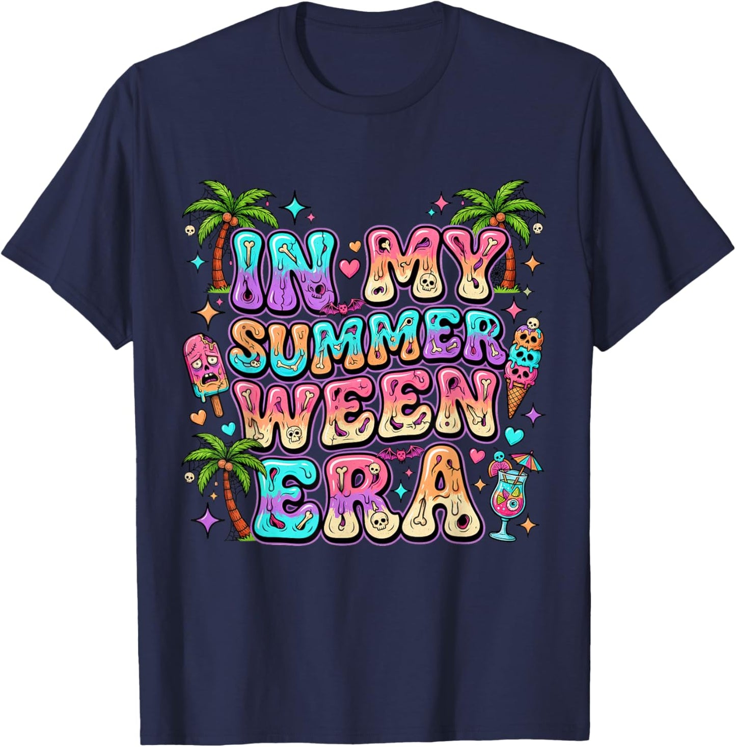 in My Summer Ween Era Spooky Summer Shirt Kids T-Shirt - T-Shirt | Navy