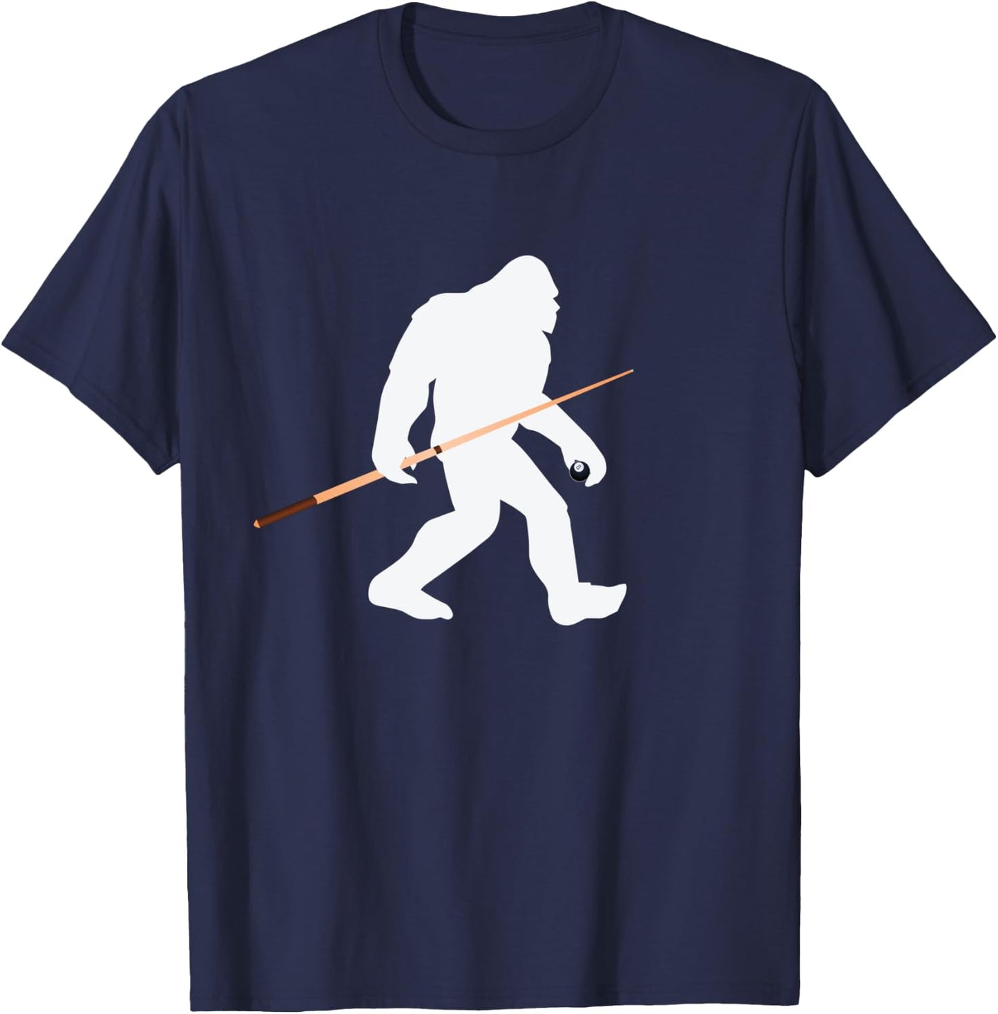 Bigfoot Pool Billiards Player - Funny Bigfoot T Shirt T-Shirt - T-Shirt | Navy