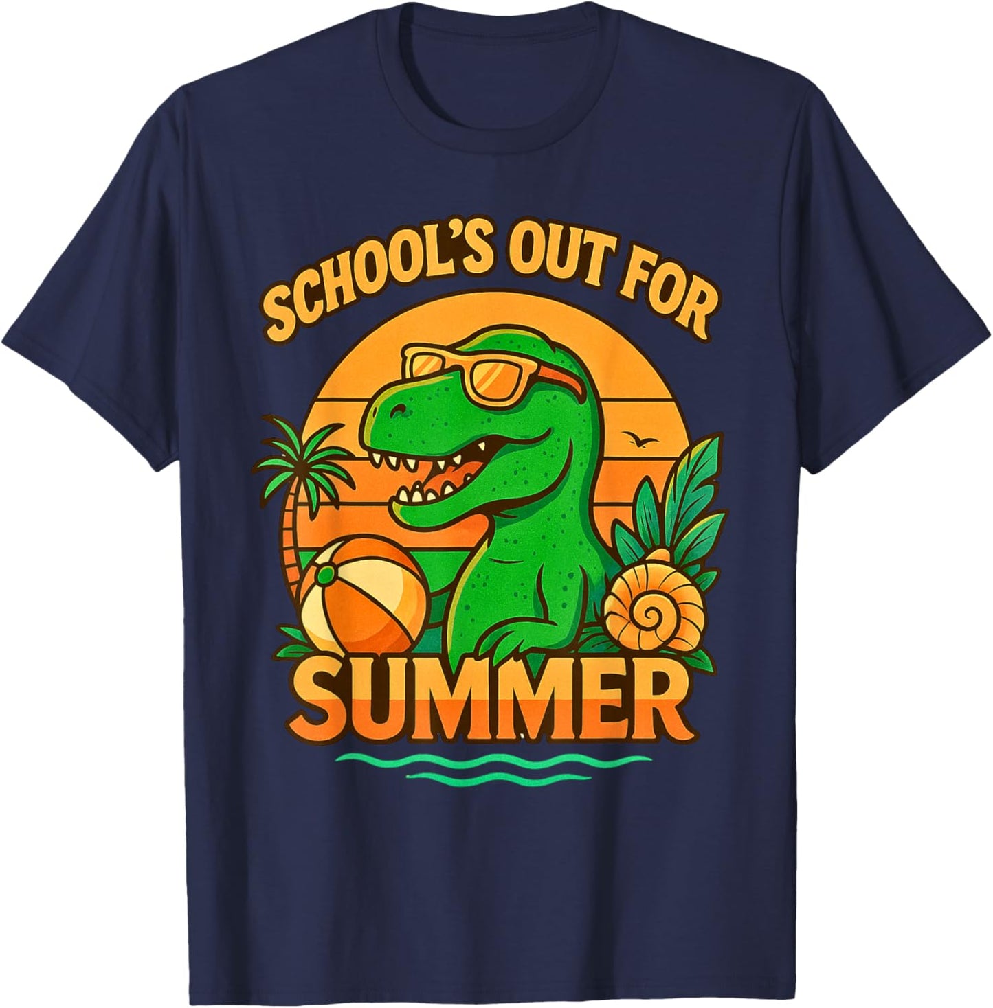 School out for Summer for kids Boys Girls T-Shirt - T-Shirt | Navy