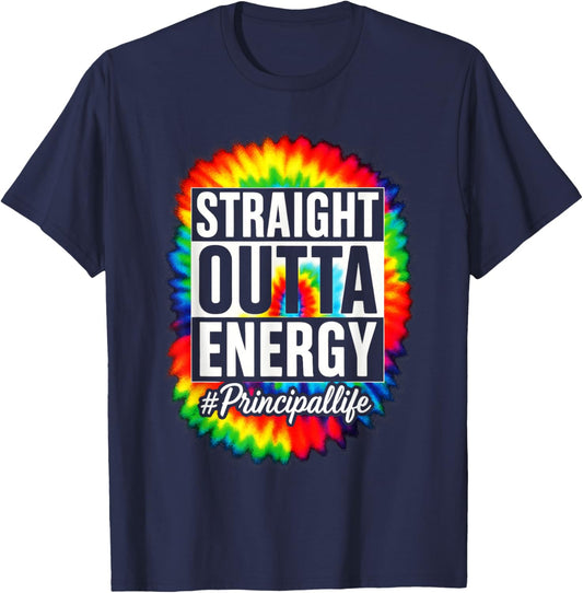 Straight Outta Energy - Principal Tie Dye T-Shirt - T-Shirt | Navy