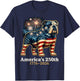 Bulldog 250th 1776 2026 4th of July T-Shirt - T-Shirt | Navy