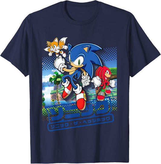 Sonic The Hedgehog - Sonic & Friends T-Shirt - T-Shirt | Navy