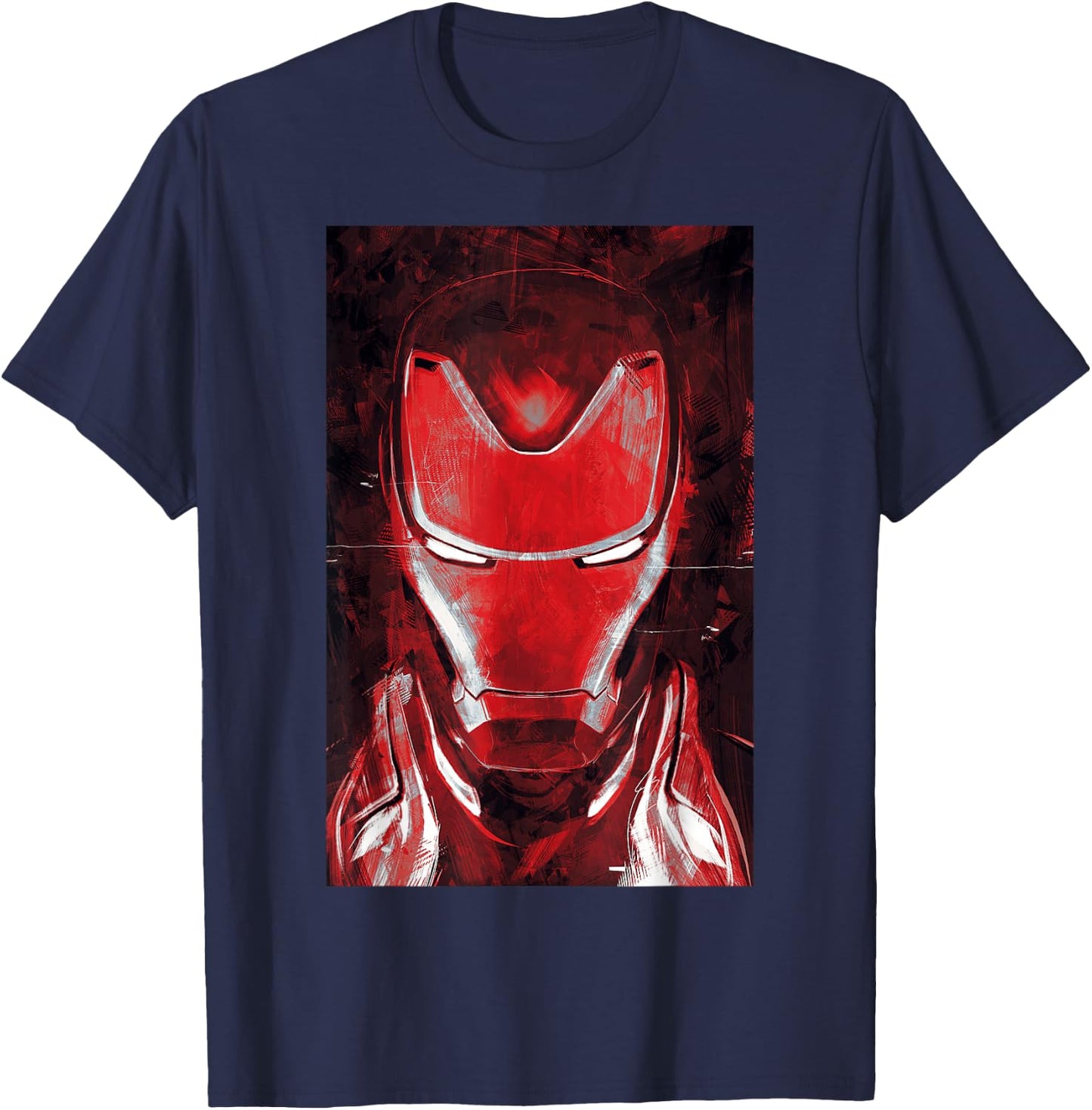 Marvel Avengers Endgame Red Iron Man Portrait T-Shirt - T-Shirt | Navy