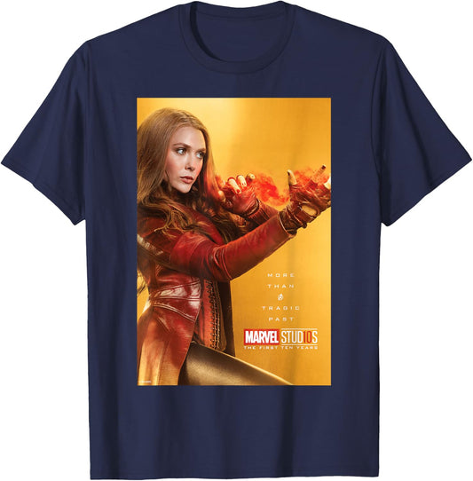 Marvel Studios 10 Years Scarlet Witch Poster Graphic T-Shirt - T-Shirt | Navy