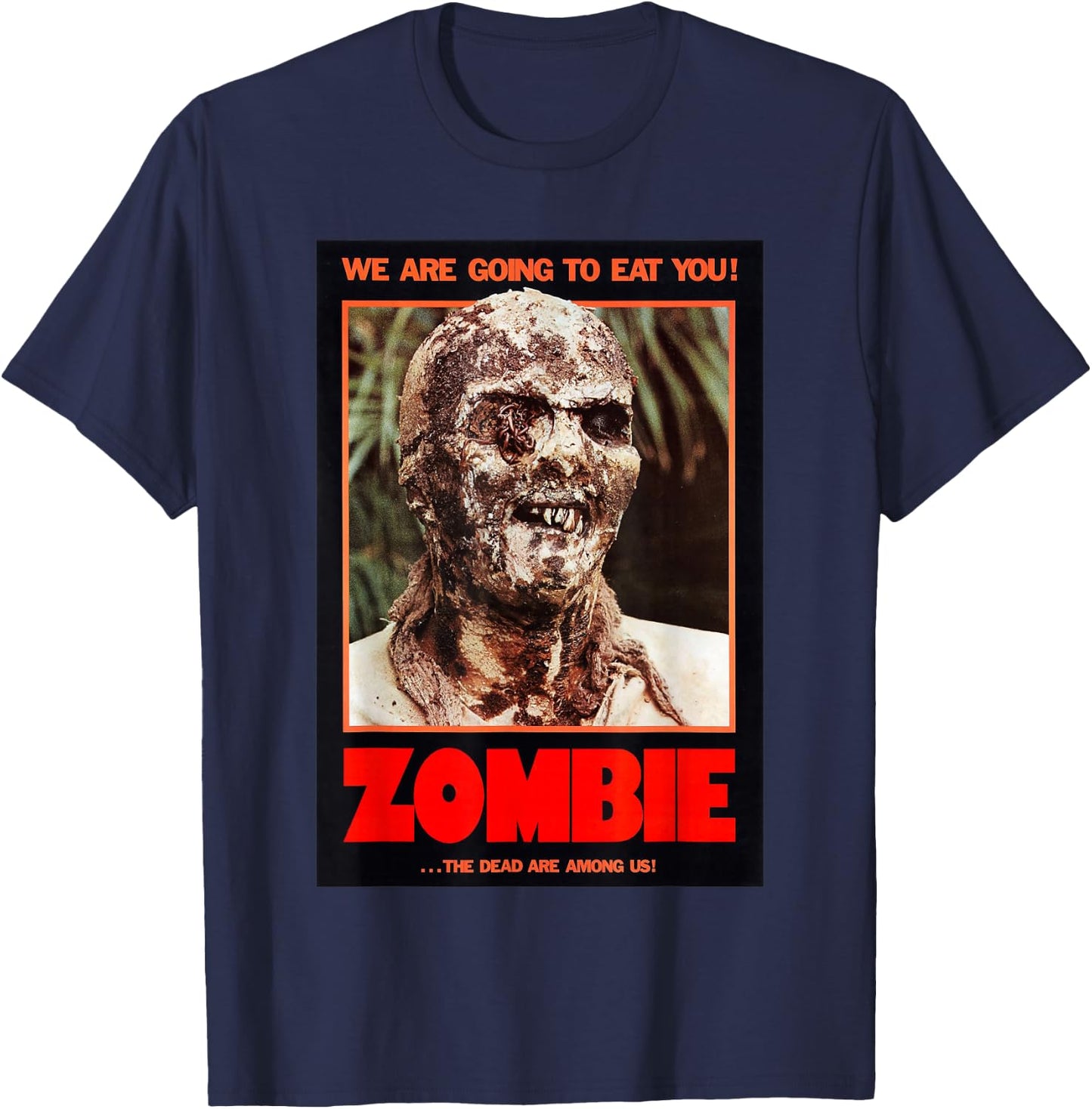 Zombie Funny B Horror Movie Poster T-Shirt - T-Shirt | Navy