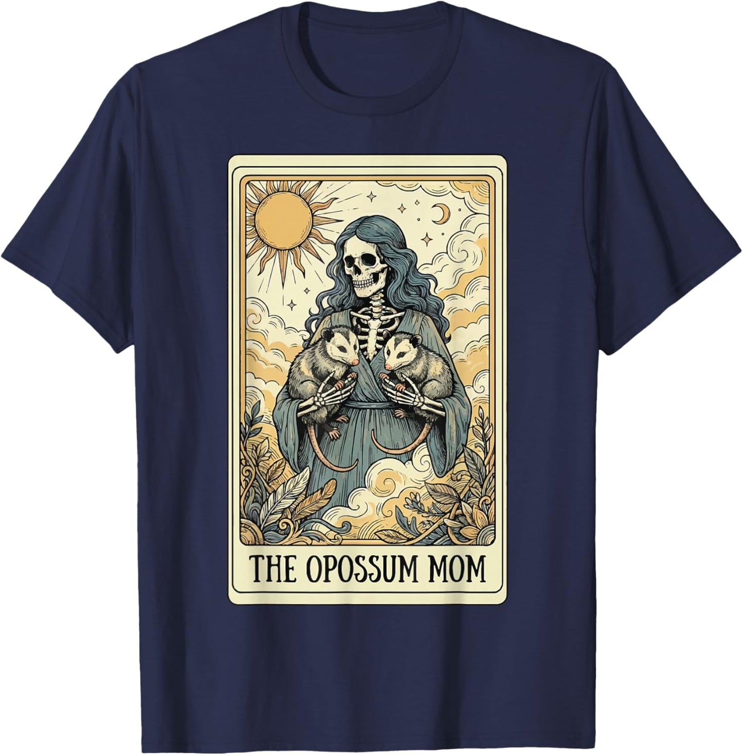 The Opossum Mom Tarot Card T-Shirt - T-Shirt | Navy
