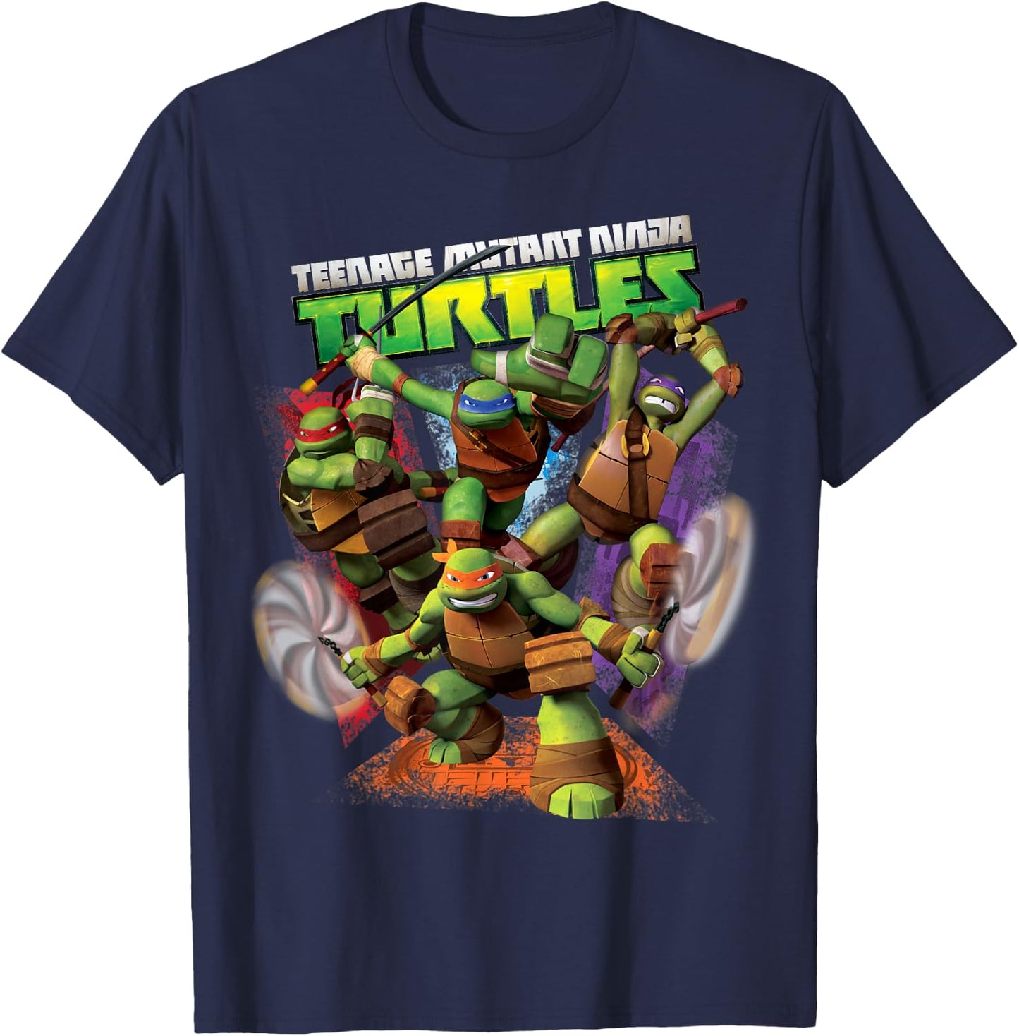 Teenage Mutant Ninja Turtles Action Fighting T-Shirt - T-Shirt | Navy