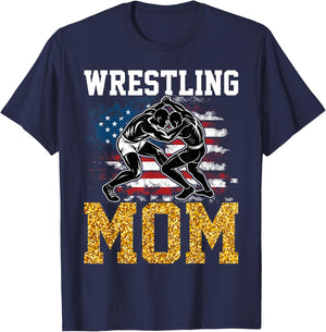 Wrestling Mom Funny Wrestling Wrestler Mom T-Shirt - T-Shirt | Navy