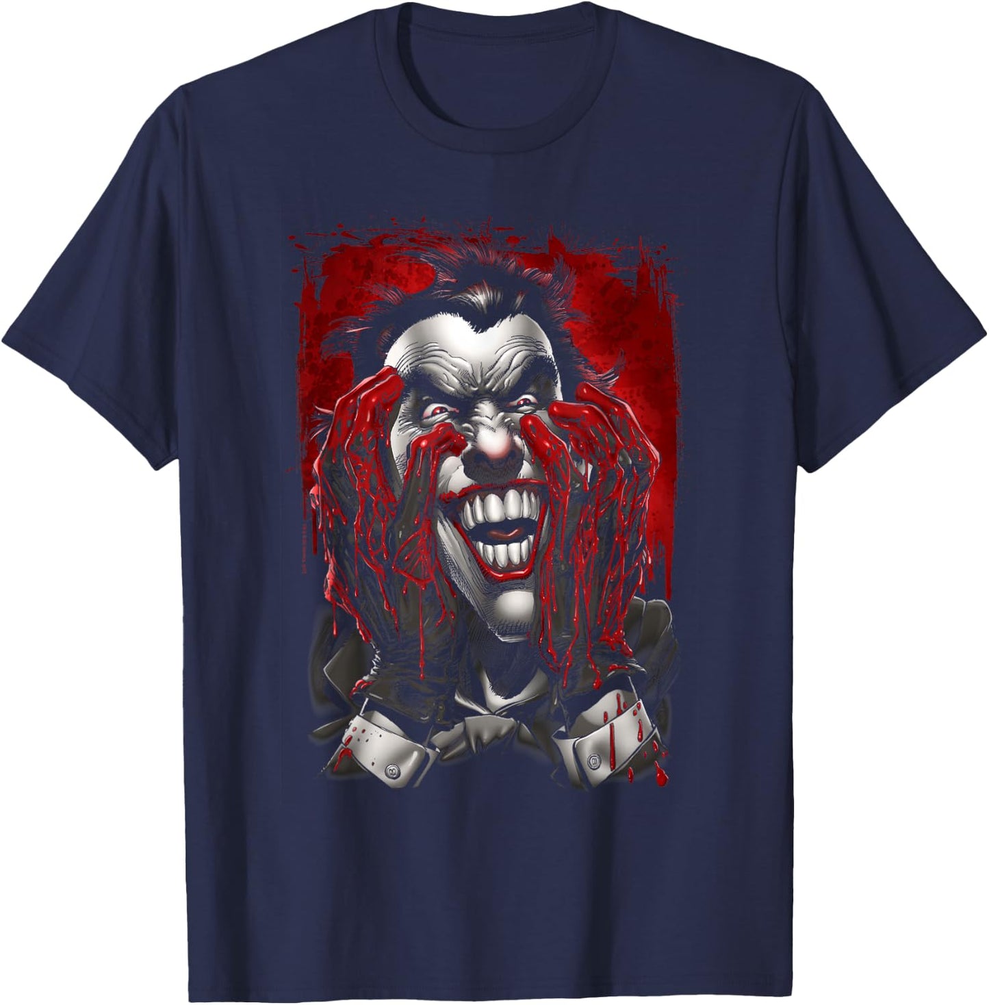 Batman Joker Blood in Hands T Shirt T-Shirt - T-Shirt | Navy