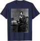 Abe Lincoln Invent's Beer Pong Old Vintage Photograph T-Shirt - T-Shirt | Navy