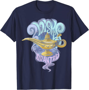 Disney Aladdin Live Action Wishes Granted Genie Lamp T-Shirt - T-Shirt | Navy