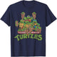 Teenage Mutant Ninja Turtles Multiple Smiles & Slices T-Shirt - T-Shirt | Navy