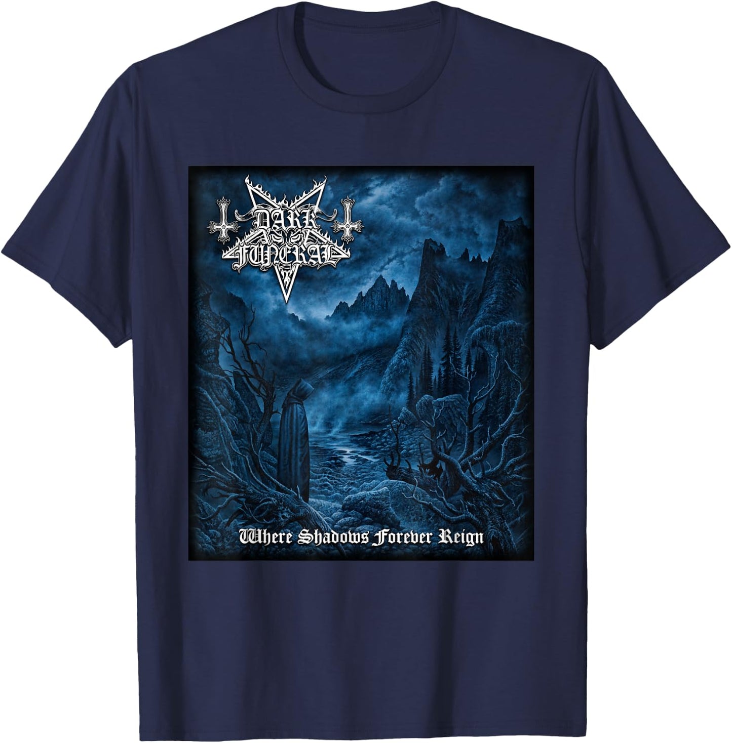 Dark Funeral - Where Shadows Forever Reign - Official Merch T-Shirt - T-Shirt | Navy