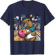 Smilefuntees Funny Capybara Bowling Sports Cartoon T-Shirt - T-Shirt | Navy