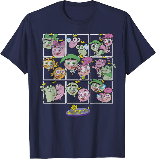 Nickelodeon The Fairly OddParents Cosmo & Wanda Looks T-Shirt - T-Shirt | Navy