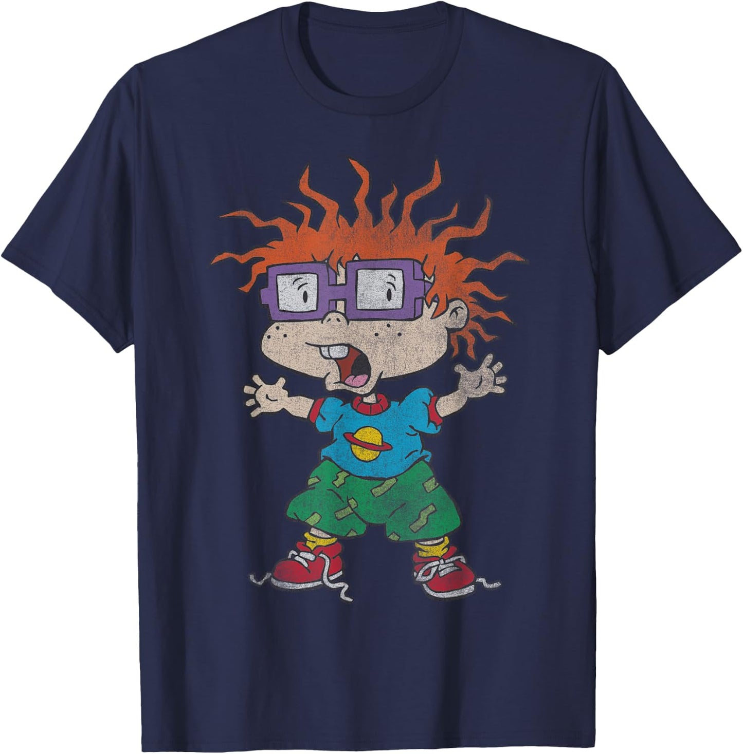 Nickelodeon Rugrats Chuckie Feature Character T-Shirt - T-Shirt | Navy
